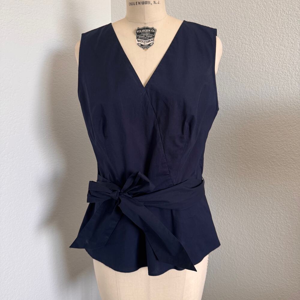 Talbots | Pre-Loved Sleeveless V-Neck & Peplum Top Size 10/M - Picture 4 of 12